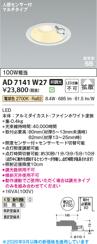 AD7141W27