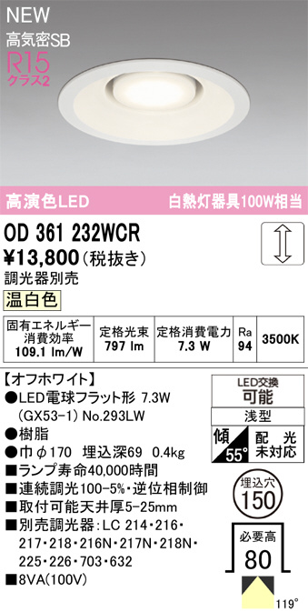 OD361232WCR