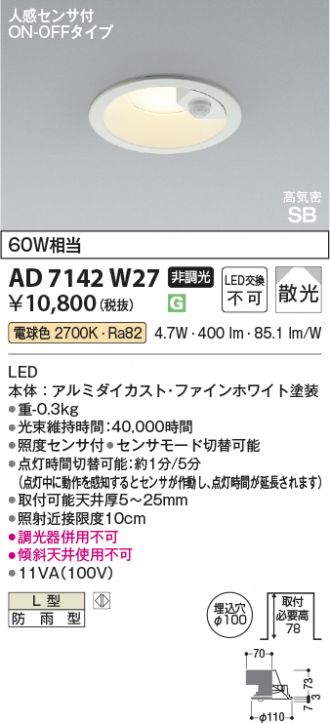AD7142W27